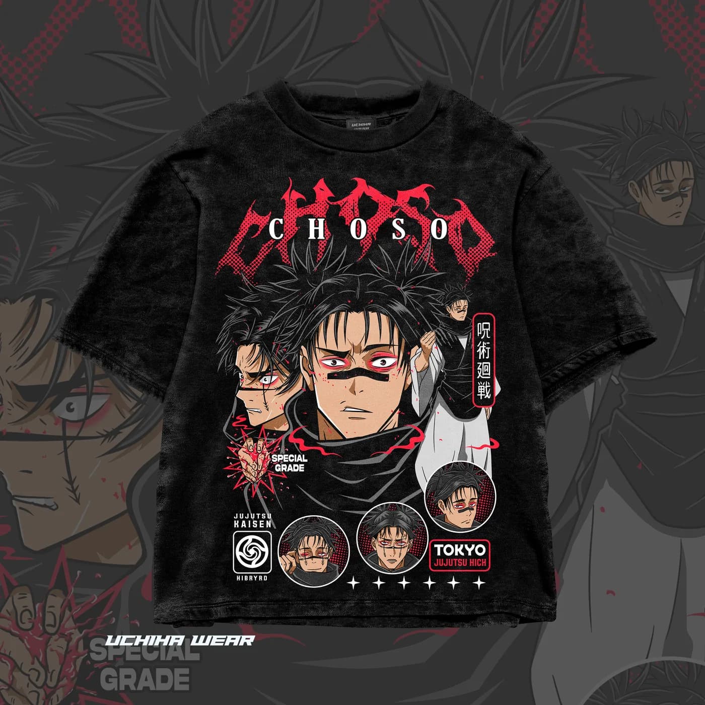 Choso Jujutsu Kaisen Shirt (Acid Wash)