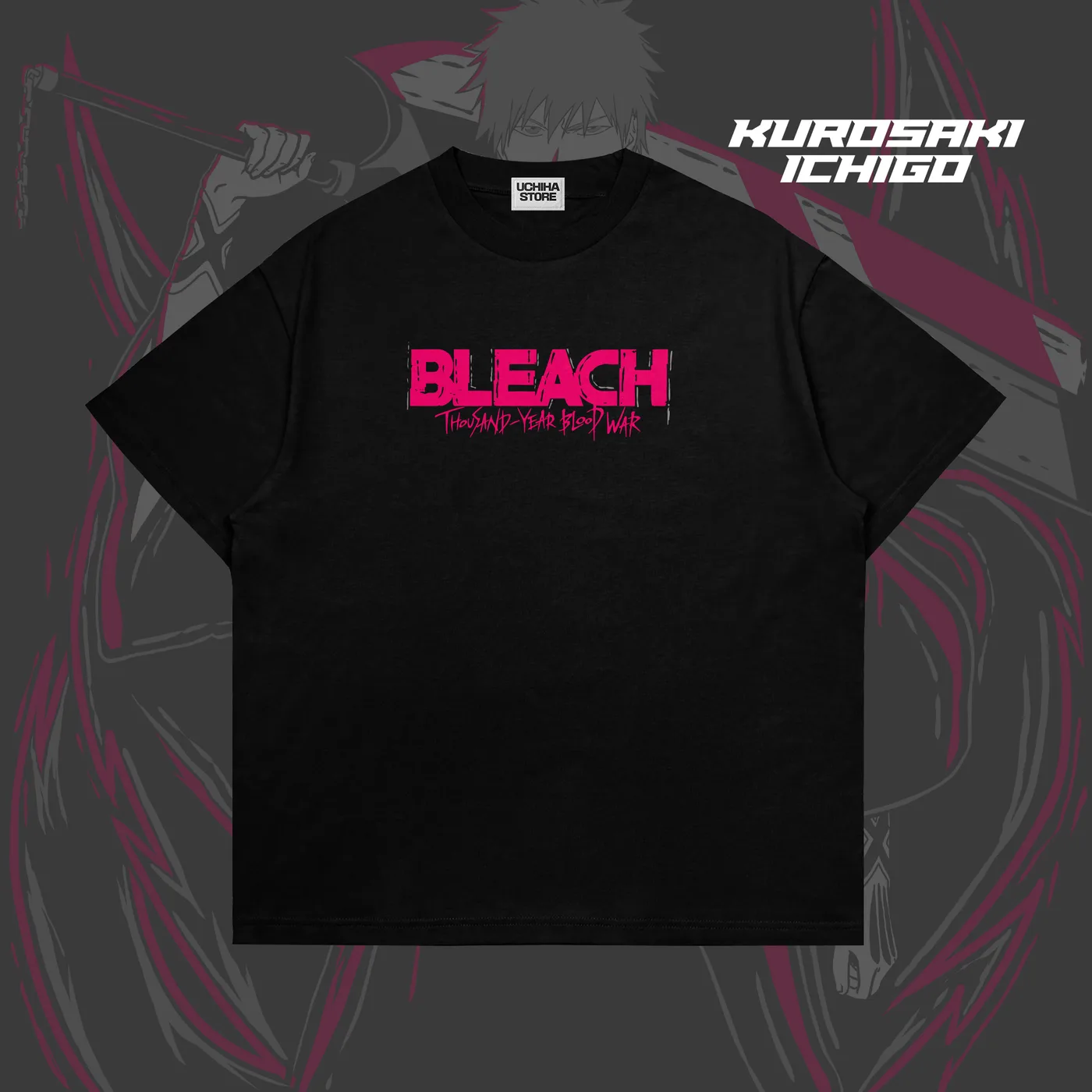 Ichigo Bleach Shirt (Black), front view