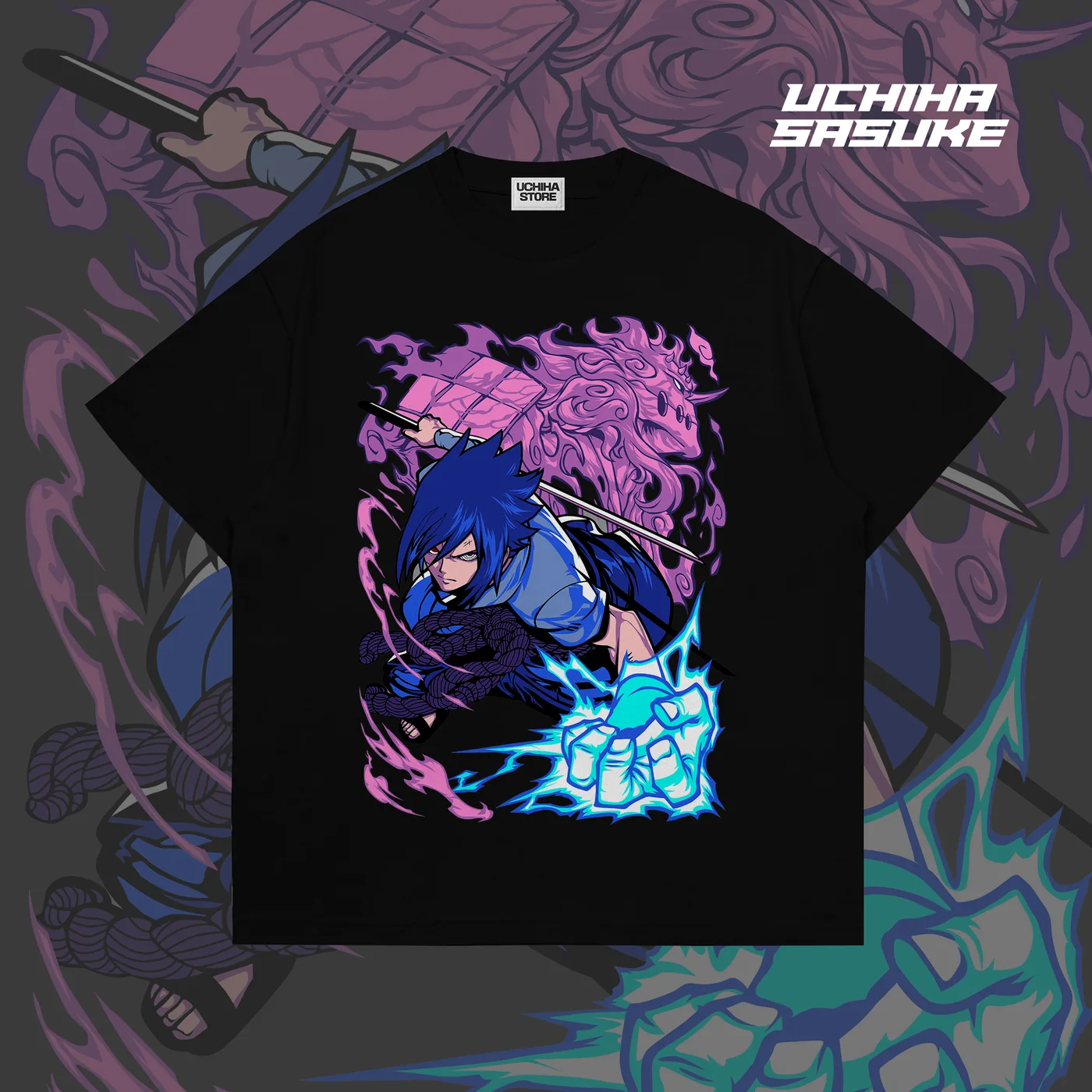 Sasuke Naruto Shirt (Black)