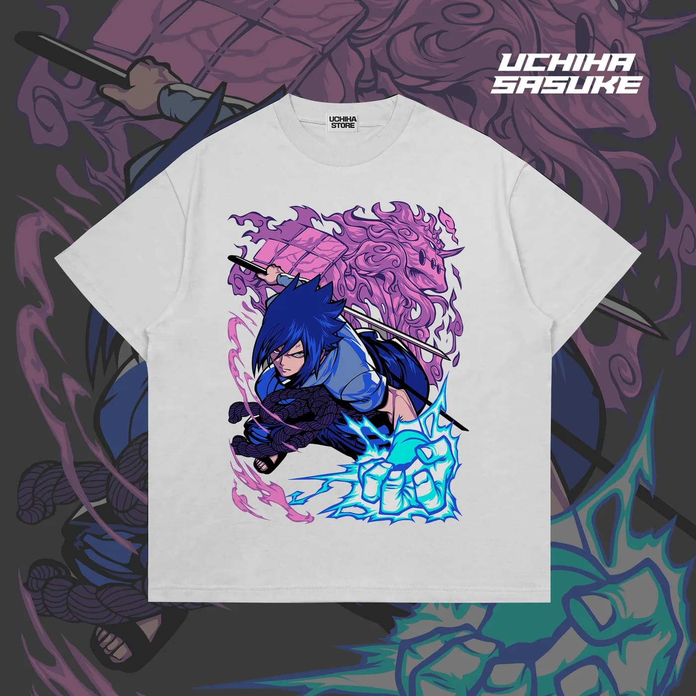 Sasuke Naruto Shirt (White)