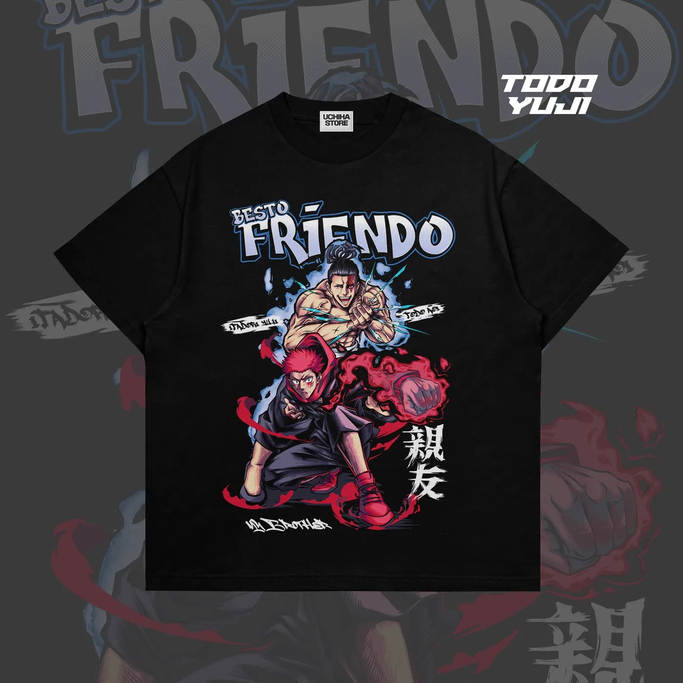 Todo X Yuji Jujutsu Kaisen Shirt (Black)