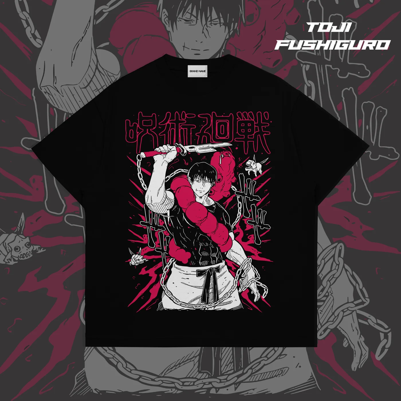 Toji Jujutsu Kaisen Shirt (Black)