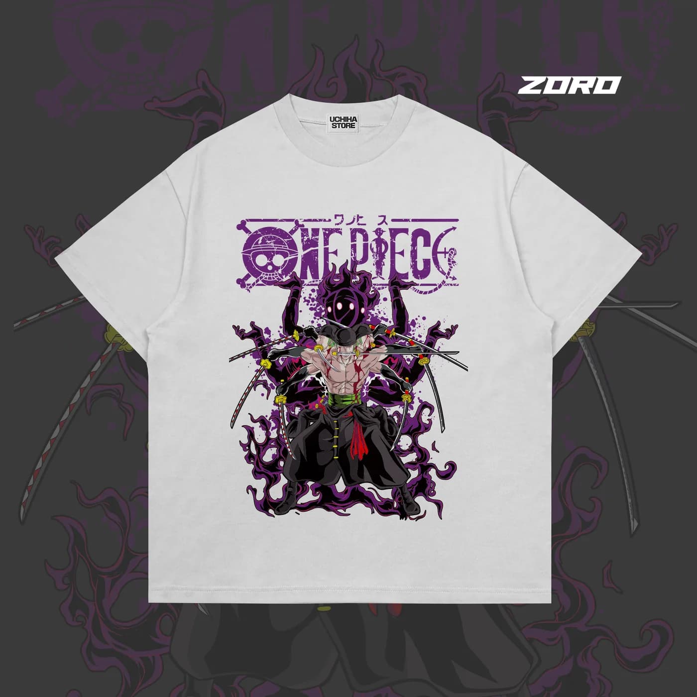 Zoro Roronona One Piece Shirt (White)